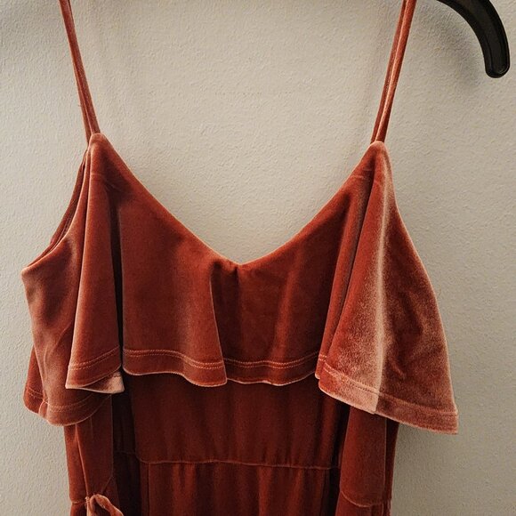 June & Hudson Velvet Midi Dress. Size M. - Picture 5 of 6
